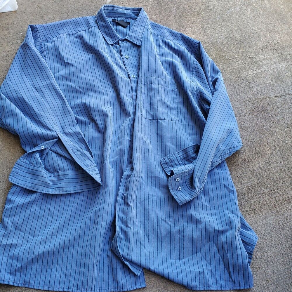 SYNRGY Striped Long Sleeve Button Down Shirt Size 3XL